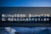 糖心Vlog深度揭秘：唐心Vlog风波背后，明星在后台的角色罕见令人意外