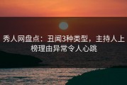 秀人网盘点：丑闻3种类型，主持人上榜理由异常令人心跳