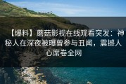 【爆料】蘑菇影视在线观看突发：神秘人在深夜被曝曾参与丑闻，震撼人心席卷全网